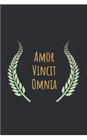 Amor Vincit Omnia: Latin sentence: Perfect Size 110 Page Journal Notebook Diary (110 Pages, Lined, 6 x 9)