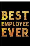 Best Employee Ever Notebook Gold: Funny Wide-Ruled Notepad for Coworkers