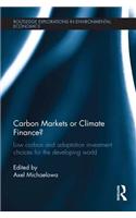 Carbon Markets or Climate Finance