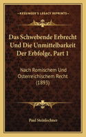 Das Schwebende Erbrecht Und Die Unmittelbarkeit Der Erbfolge, Part 1