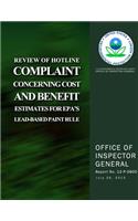 Review of Hotline Complaint Concerning Cost and Benefit Estimates for EPA's Lead-Based Paint Rule