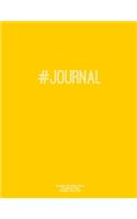 Notebook for Cornell Notes, 120 Numbered Pages, #JOURNAL, Gold Cover: For Taking Cornell Notes, Personal Index, 8.5"x11", Hashtag Series, Genius Edition