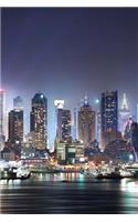 Beautiful Midnight City Scenery 150 Page Lined Journal