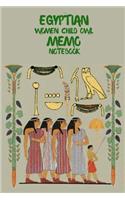 Egyptian Women Child Owl Memo Notebook