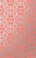 Salmon Pink and Silver Foil Pattern Notebook