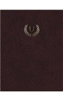 Monogram "U" Grid Sketchbook: (21 Monogram Maroon 150 Grid-Sketch)