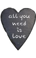 All you need is love notebook - achieve your goals, perfect 120 lined pages #1: (1 All You Need Is Love Notebooks)