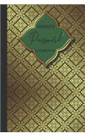 Website Password Logbook: Internet Password Logbook Large Print With Tabs - Thai Pattern Background Cover