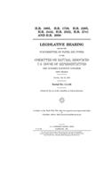 H.R. 1065, H.R. 1738, H.R. 2265, H.R. 2442, H.R. 2522, H.R. 2741, and H.R. 2950