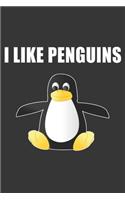 I Like Penguins Notebook: Lined Journal, 120 Pages, 6 x 9, Affordable Gift Journal Matte Finish