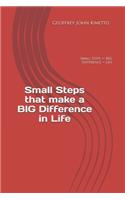 Small Steps that make a BIG Difference in Life: Small Steps > BIG Difference = Life