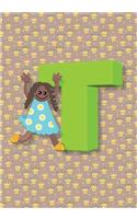 T Notebook: Back to School Notebooks, Soft Paperback, Cute College Ruled Notebook - Journal or Diary Notebook for Girls