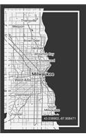 Daily Planner: Book with Milwaukee Wisconsin Map Cover Design ( USA )
