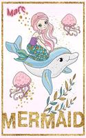 Marc Mermaid: Wide Ruled Composition Book Diary Lined Journal