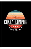 Kuala Lumpur Golden Triangle: Vintage City Trip Souvenir Blank Journal Notebook