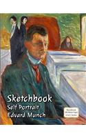 Sketchbook - Self Portrait - Edvard Munch: 200 Blank Pages - 8.5x11 Inches