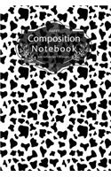 Happy Composition Notebook Size 6x9 Inches 120 Pages: Cow Animal Pattern Notebook Journal College Ruled School Office Home Student Teacher Blank Line Write Notebook(10 College Ruled Student School Office Supplies Notebook)