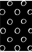 Journal Notebook Big White Circles On Black: 162 Lined and Numbered Pages With Index Blank Journal For Journaling, Writing, Planning and Doodling.(42 Lined Journal)