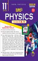 SURA`S 11th Standard Physics Volume - I and II (Combined) Exam Guide in English Medium 2025-26 Latest Updated Edition
