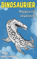 Malbuch für Erwachsene - Kunsttherapie - Tiere - Dinosaurier