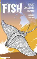 Adult Coloring Books - Animals - Large Print - Fish