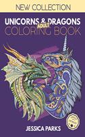 Unicorns and Dragons Coloring Book