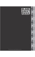 Blank Sheet Music Notebook - 100 Pages Of Blank Manuscript Paper - 8x10