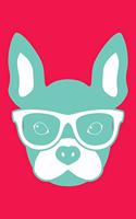 French Bulldog Dot Grid Journal: A Blank Dotted Notebook for Frenchie Dog Lovers: Notes, Planning, Journaling, Sketching: Hot Pink and Mint Green Retro