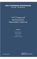 II IV Compound Semiconductor Photovoltaic Materials: Volume 668