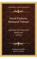 David Einhorn, Memorial Volume