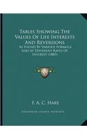 Tables Showing The Values Of Life Interests And Reversions