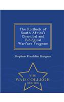 Rollback of South Africa's Chemical and Biological Warfare Program - War College Series