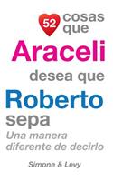 52 Cosas Que Araceli Desea Que Roberto Sepa: Una Manera Diferente de Decirlo