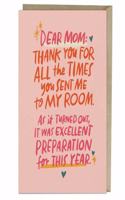 6-Pack Em & Friends Sent To My Room Mom Greeting Cards