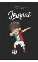 I Can Do It Journal: Dabbing Soccer Boy Italy Jersey Italian Football Blank Ruled Line for Student and School Teacher Diary Journal Notebook Size for Diary Student Teach