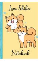Love Shiba Puppy Notebook Volume 7: Notebook, Holiday Notebook, Lined Notebook, Love Shiba, Mini dog, Puppy Dog Notebook