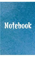 Notebook: Lined Notebook Journal - Blue Watercolor Background - 120 Pages - (6 x 9 inches)
