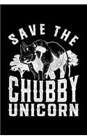 Save The Chubby Unicorn: Lined A5 Notebook for Forester
