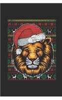 Ugly Christmas - Lion: Dotted Bullet Notebook - Christmas Gift for Kids, Women, Men Girls And Boys