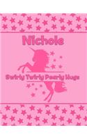 Nicole Swirly Twirly Pearly Hugs: Personalized Draw & Write Book with Her Unicorn Name - Word/Vocabulary List Included for Story Writing