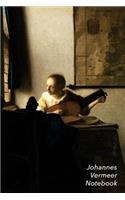 Johannes Vermeer Notebook: Woman with a Lute Journal - 100-Page Beautiful Lined Art Notebook - 6 X 9 Artsy Journal Notebook (Art Masterpieces)