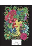 Cornell Notes Notebook: 8.5"x11" 120 page, Cornell Notebook: Mandala Girl Cover Design