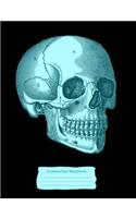 Turquoise Blue Skull Composition Notebook