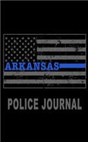 Arkansas Police Journal: Thin Blue Line Police Flag Police Report Notebook 200 Pages