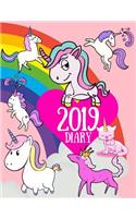 2019 Diary: Page-A-Day Unicorn Planner for Girls