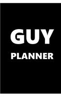 2019 Weekly Planner For Men Guy Planner White Font Black Design 134 Pages: (Notebook, Diary, Blank Book)