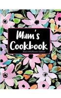 Mum's Cookbook Black Wildflower Edition