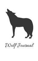 Wolf Journal: Wolves Notebook, 110 Pages, 6