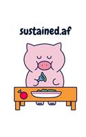 sustained.af: Not Your Usual Food Diary - Food Diary Symptom Tracker To Write Down Food & Allergies Symptoms, Ingredients, Notes - Doomsday Prepper Gift - Black L