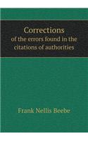 Corrections of the Errors Found in the Citations of Authorities: (English)